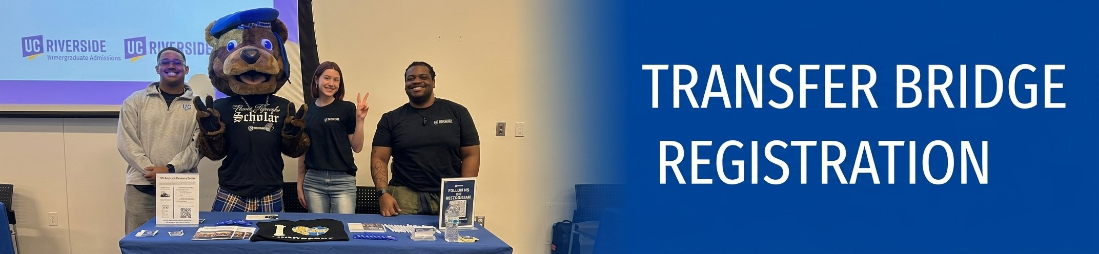 Transfer bridge registration banner